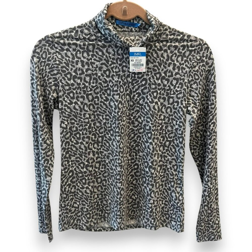 NWT J McLaughlin Nadia Turtleneck in Petit Leopard, XS
